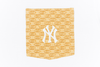 NEW YORK YANKEES MLB WASH CHECKER WHITE POCKET SHORT SLEEVE T-SHIRT