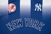 NEW YORK YANKEES MLB SOCCER NAVY / WHITE STRIPED SOCCER JERSEY