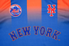 NEW YORK METS MLB SOCCER ROYAL / ORANGE STRIPED SOCCER JERSEY