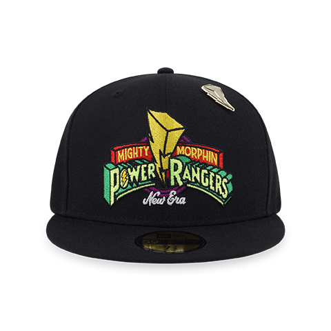 NEW ERA X POWER RANGERS GRAPHIC LOGO BLACK 59FIFTY CAP