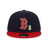 BOSTON RED SOX BEAR SCARLET VISOR NAVY KIDS 9FIFTY CAP