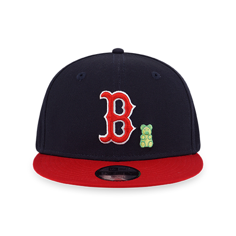 BOSTON RED SOX BEAR SCARLET VISOR NAVY KIDS 9FIFTY CAP