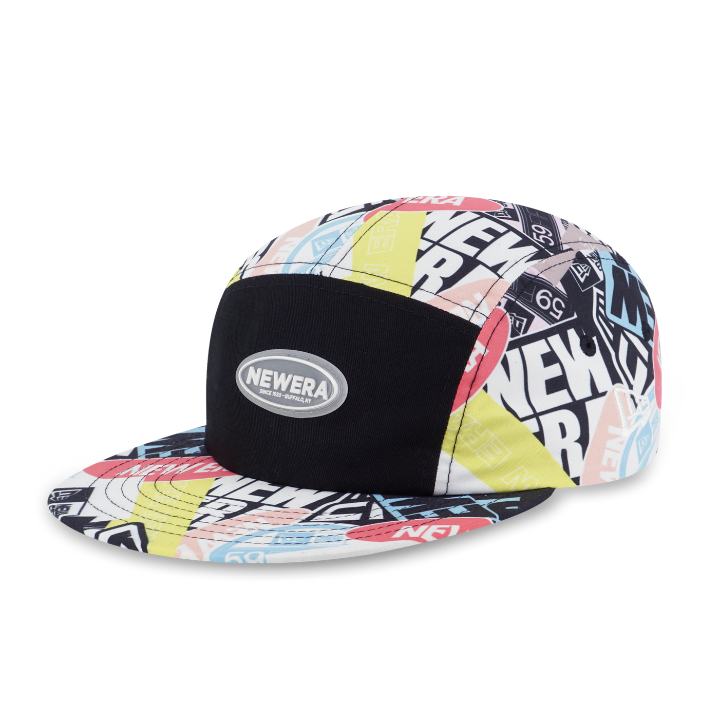 NEW ERA PARTY VIBE STICKER BOMBING BLACK MULTI CAMPER CAP New Era Hong Kong