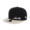 NEW ERA BASIC LIGHT CREAM VISOR BLACK 9FIFTY CAP