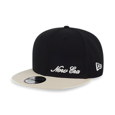 NEW ERA BASIC LIGHT CREAM VISOR BLACK 9FIFTY CAP