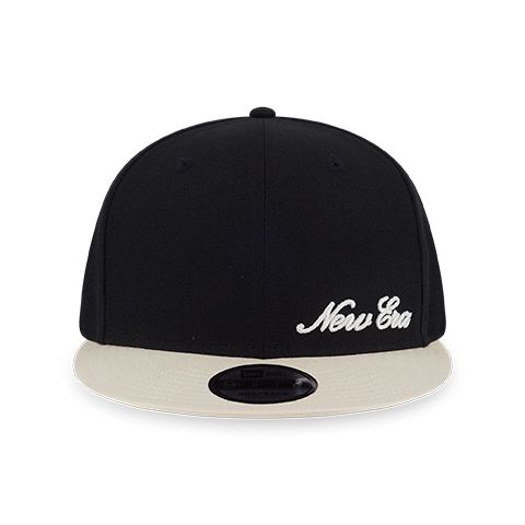 NEW ERA BASIC LIGHT CREAM VISOR BLACK 9FIFTY CAP