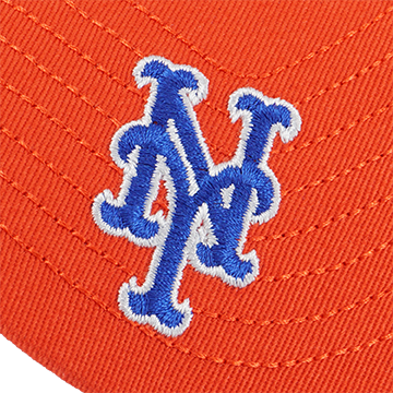 NEW YORK METS PARTY VIBE - MLB DONUT ORANGE VISOR WHITE 9FORTY AF TRUCKER CAP