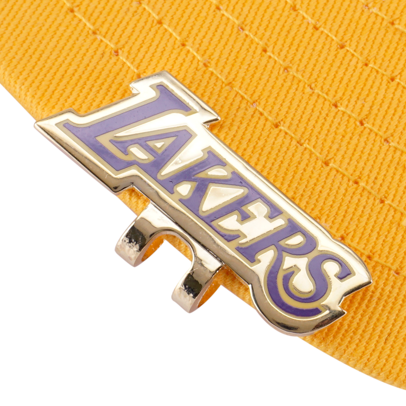 NBA LOS ANGELES LAKERS VISOR CLIP A GOLD AND WHITE 9FORTY AF TRUCKER CAP