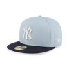 59FIFTY PACKS - SUMMER NEW YORK YANKEES COOPERSTOWN NAVY VISOR SOFT BLUE 59FIFTY CAP