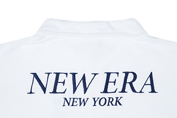 NEW ERA SPORTS CLUB - TENNIS WHITE TERRY CLOTH ZIP POLO SHIRT