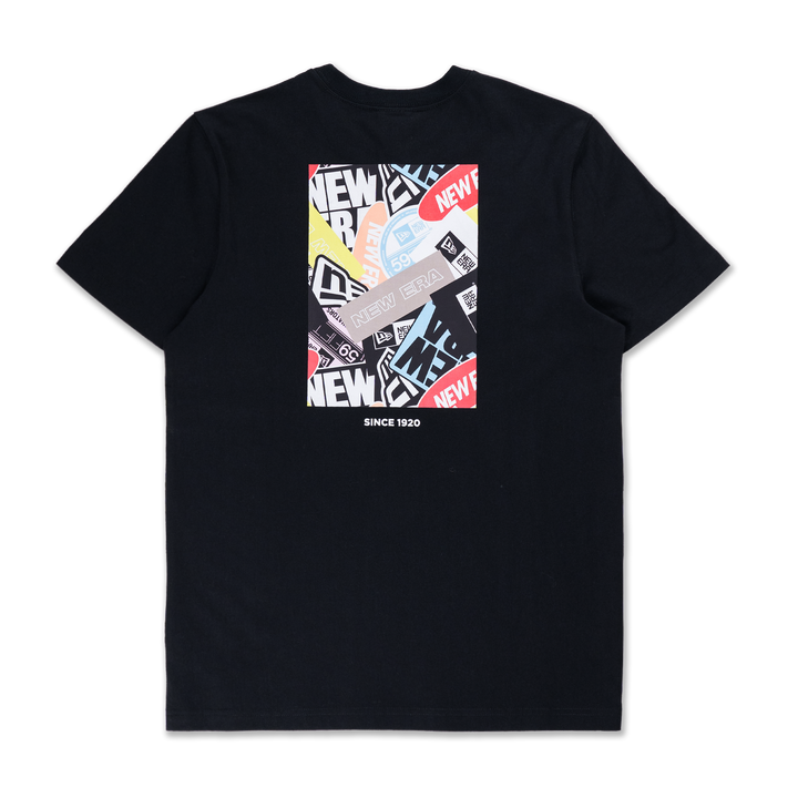 NEW ERA PARTY VIBE - STICKER BOMBING BLACK REGULAR SHORT