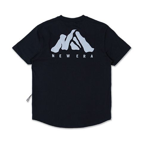 NEW ERA MOUNTAIN LOGO BLACK PERFORMANCE SHORT SLEEVE T-SHIRT