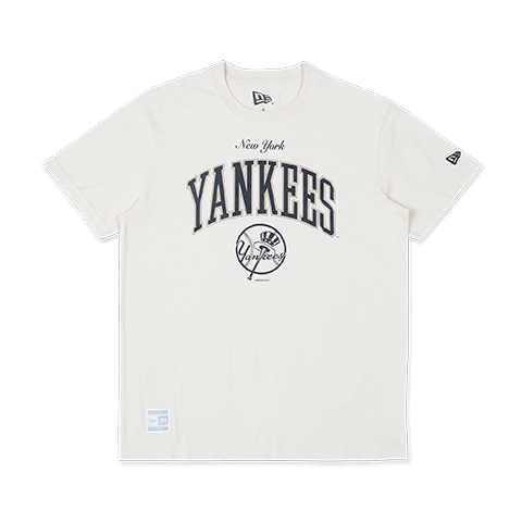 NEW YORK YANKEES ESSENTIAL LIGHT CREAM REGULAR SHORT SLEEVE T-SHIRT