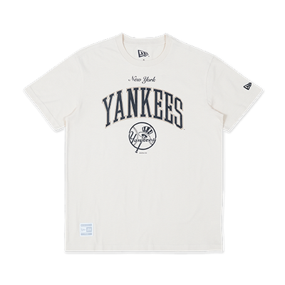 NEW YORK YANKEES ESSENTIAL LIGHT CREAM REGULAR SHORT SLEEVE T-SHIRT