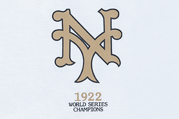 NEW YORK METS COOPERSTOWN ESSENTIAL FRONT AND BACK LOGO WHITE REGULAR SHORT SLEEVE T-SHIRT