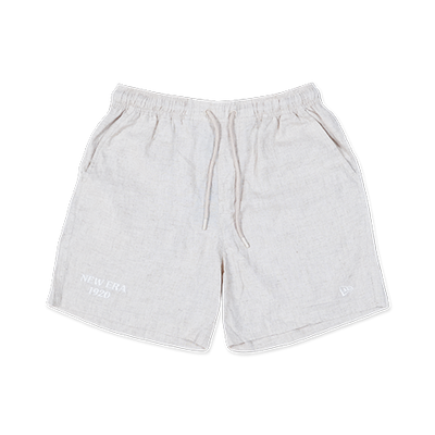 NEW ERA SOFT NATURE - LINEN LIGHT CREAM WOVEN SHORTS