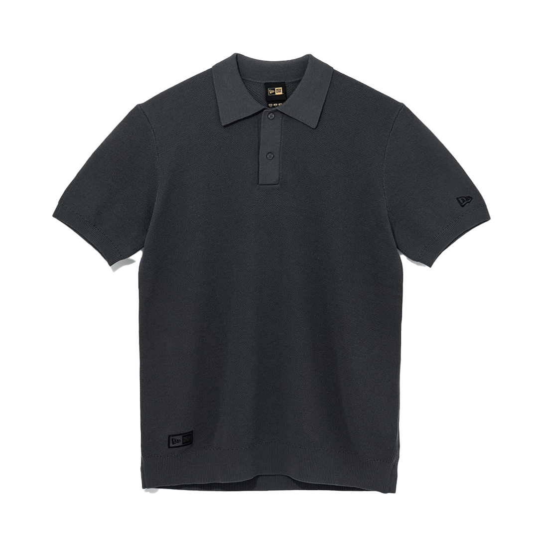 NEW ERA BLACK LABEL BLACK SHORT SLEEVE POLO SHIRT