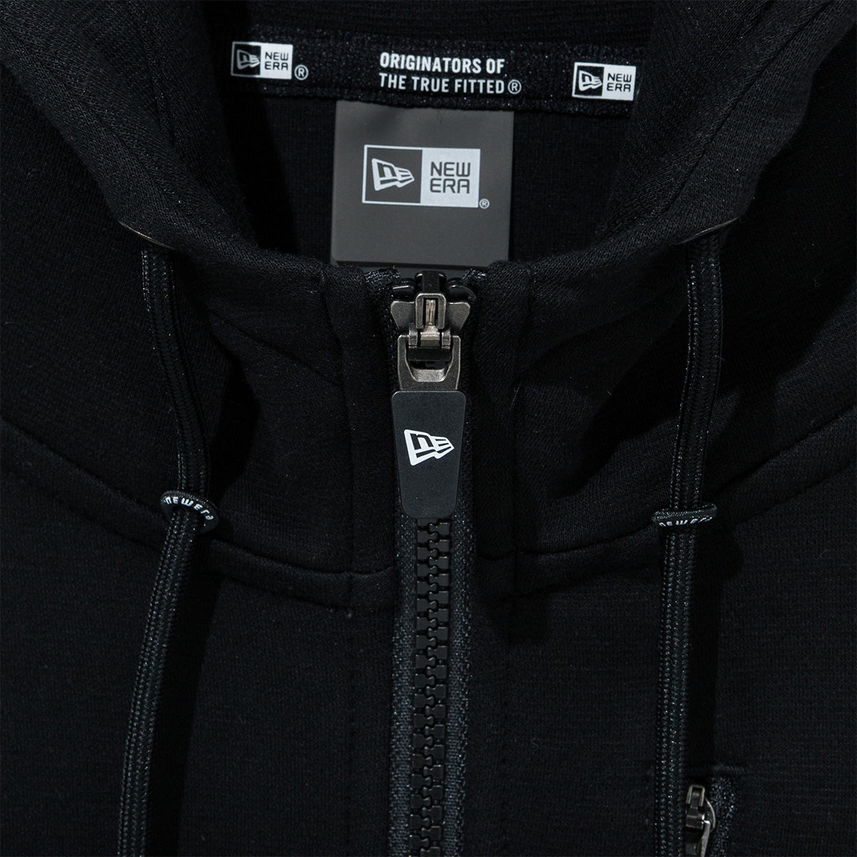 NEW ERA TECH BLACK ZIP FRONT HOODIE