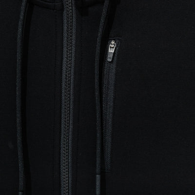 NEW ERA TECH BLACK ZIP FRONT HOODIE