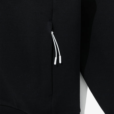 NEW ERA TECH BLACK ZIP FRONT HOODIE