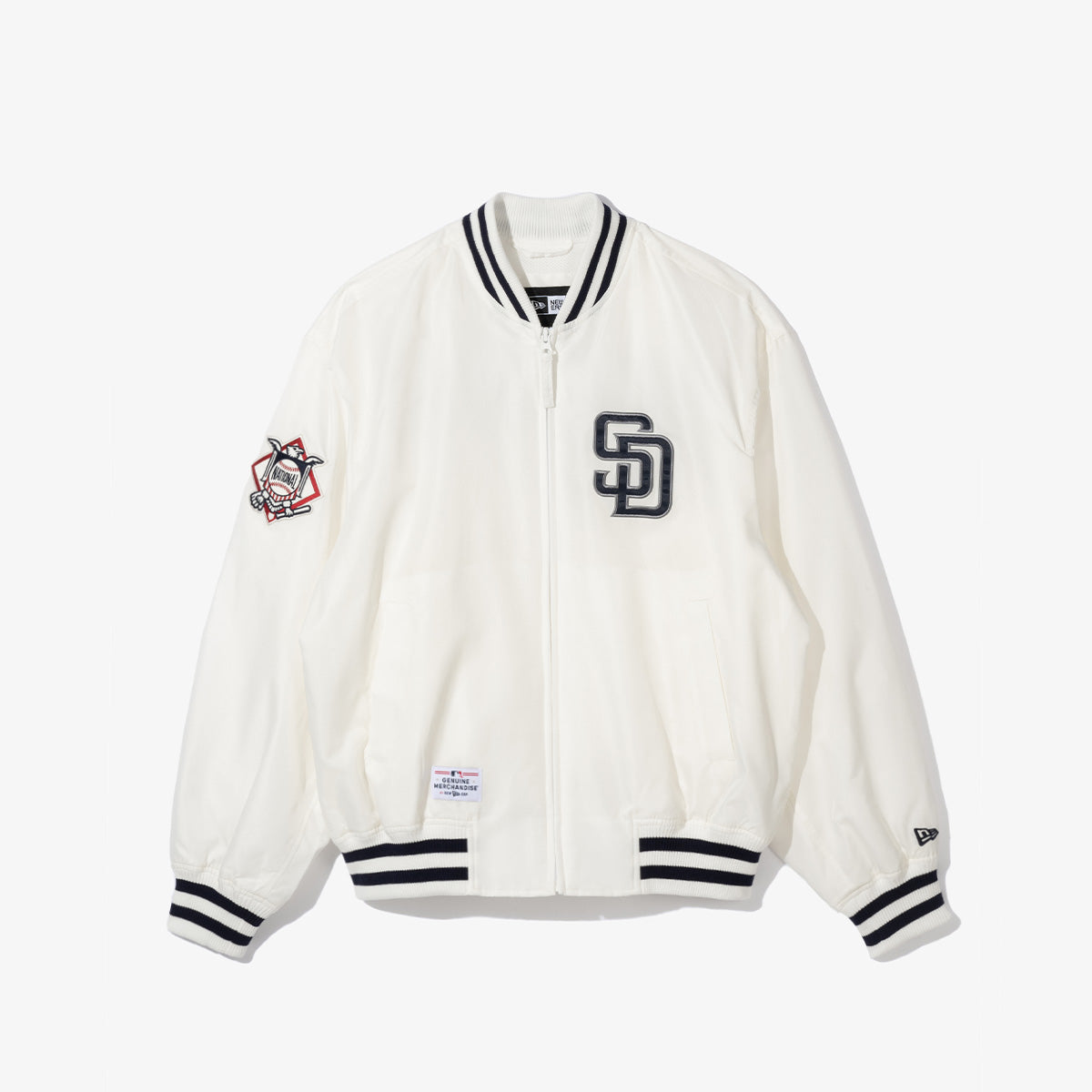 SAN DIEGO PADRES OPEN WHITE VARSITY JACKET