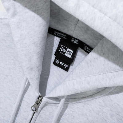 NEW ERA BASIC ESSENTIAL GRAY ZIP FRONT HOODIE