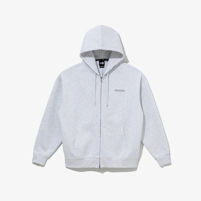 NEW ERA BASIC ESSENTIAL GRAY ZIP FRONT HOODIE