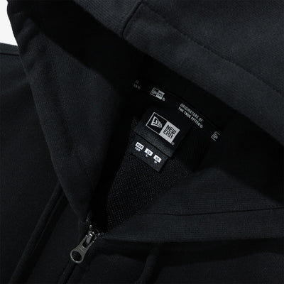 NEW ERA BASIC ESSENTIAL BLACK ZIP FRONT HOODIE