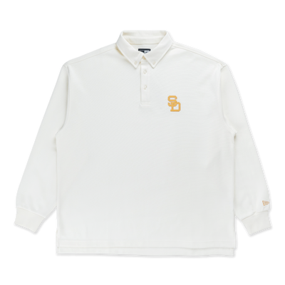 SAN DIEGO PADRES COMFORT IVORY LONG SLEEVE POLO SHIRT