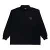 NEW YORK YANKEES COMFORT BLACK LONG SLEEVE POLO SHIRT