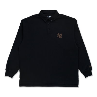 NEW YORK YANKEES COMFORT BLACK LONG SLEEVE POLO SHIRT