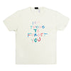 NEW ERA X RICARDO LUEVANOS I M TRYING TO FORGET YOU SCRIPT CHROME WHITE OVERSIZED SHORT SLEEVE T-SHIRT