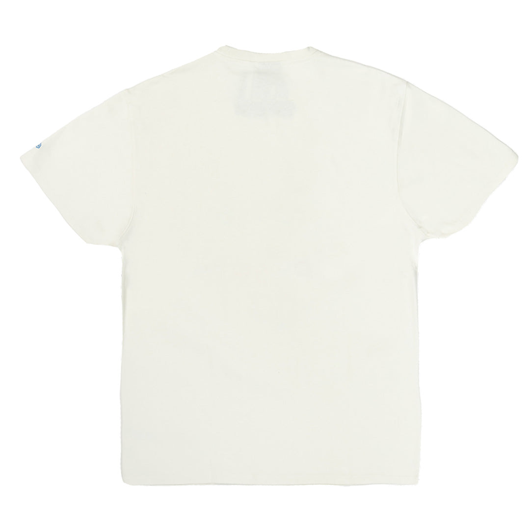 NEW ERA X RICARDO LUEVANOS I M TRYING TO FORGET YOU SCRIPT CHROME WHITE OVERSIZED SHORT SLEEVE T-SHIRT