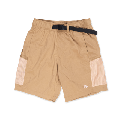 NEW ERA OUTDOOR NATURAL LOGO KHAKI UTILITY SHORTS