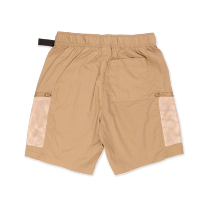 NEW ERA OUTDOOR NATURAL LOGO KHAKI UTILITY SHORTS