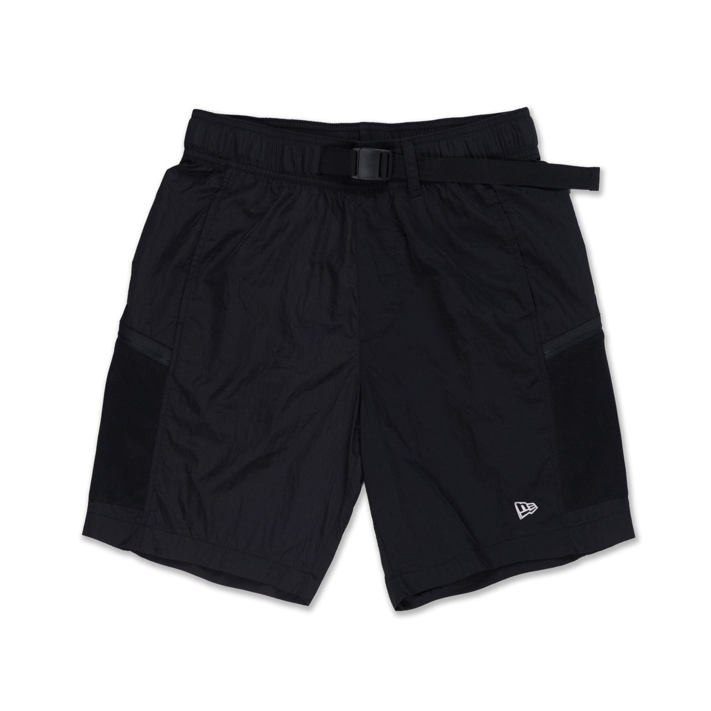 NEW ERA OUTDOOR NATURAL LOGO BLACK UTILITY SHORTS