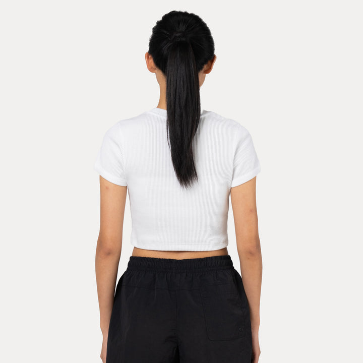 [ERA] WOMEN ERA WORLD SLIM CROPPED T /追跡付 RQYYD Women V Neck Short Sleeve Crop Top Y2k Slim Fit Solid