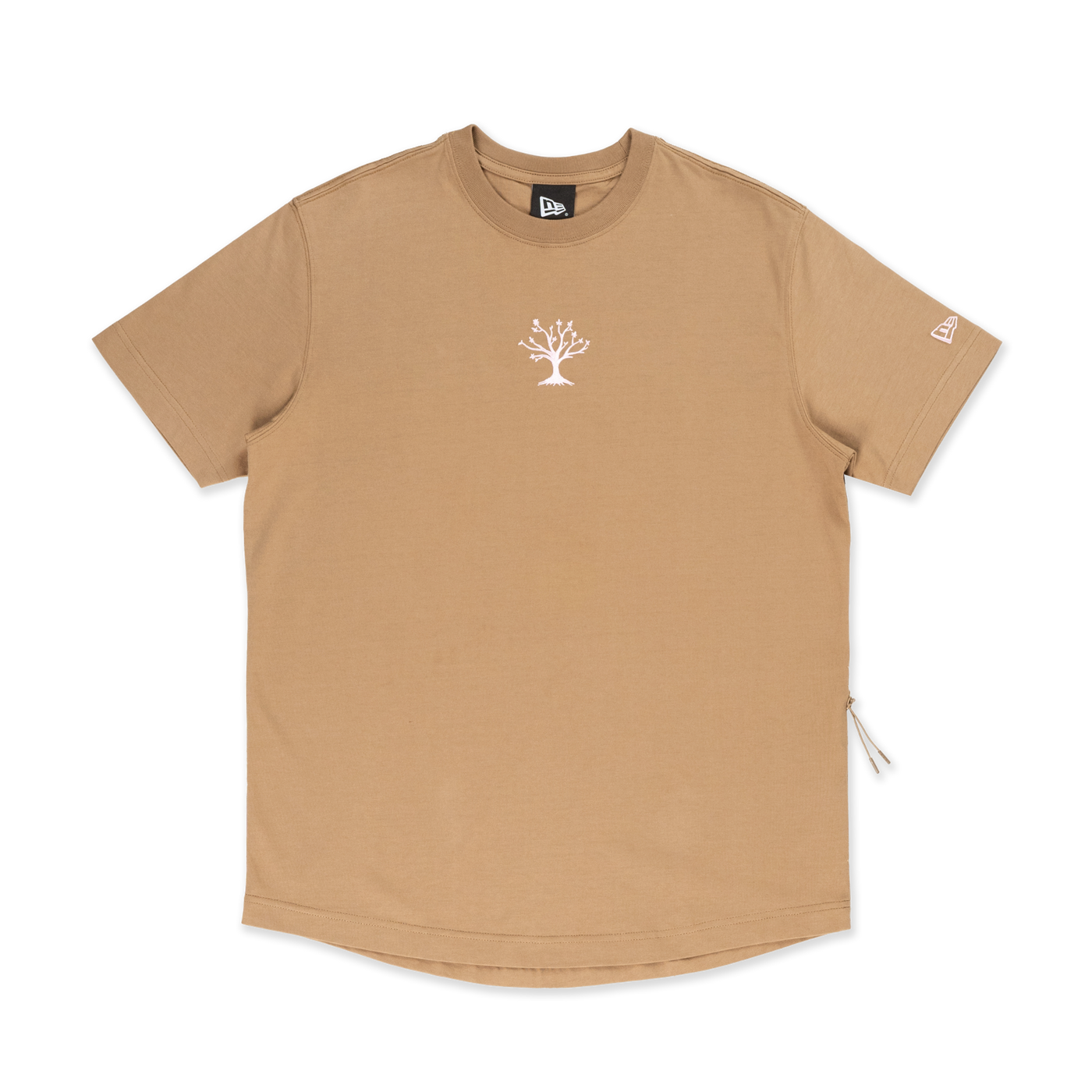 NEW ERA OUTDOOR NATURAL LOGO KHAKI PERFORMANCE SHORT SLEEVE T-SHIRT