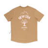 NEW ERA OUTDOOR NATURAL LOGO KHAKI PERFORMANCE SHORT SLEEVE T-SHIRT