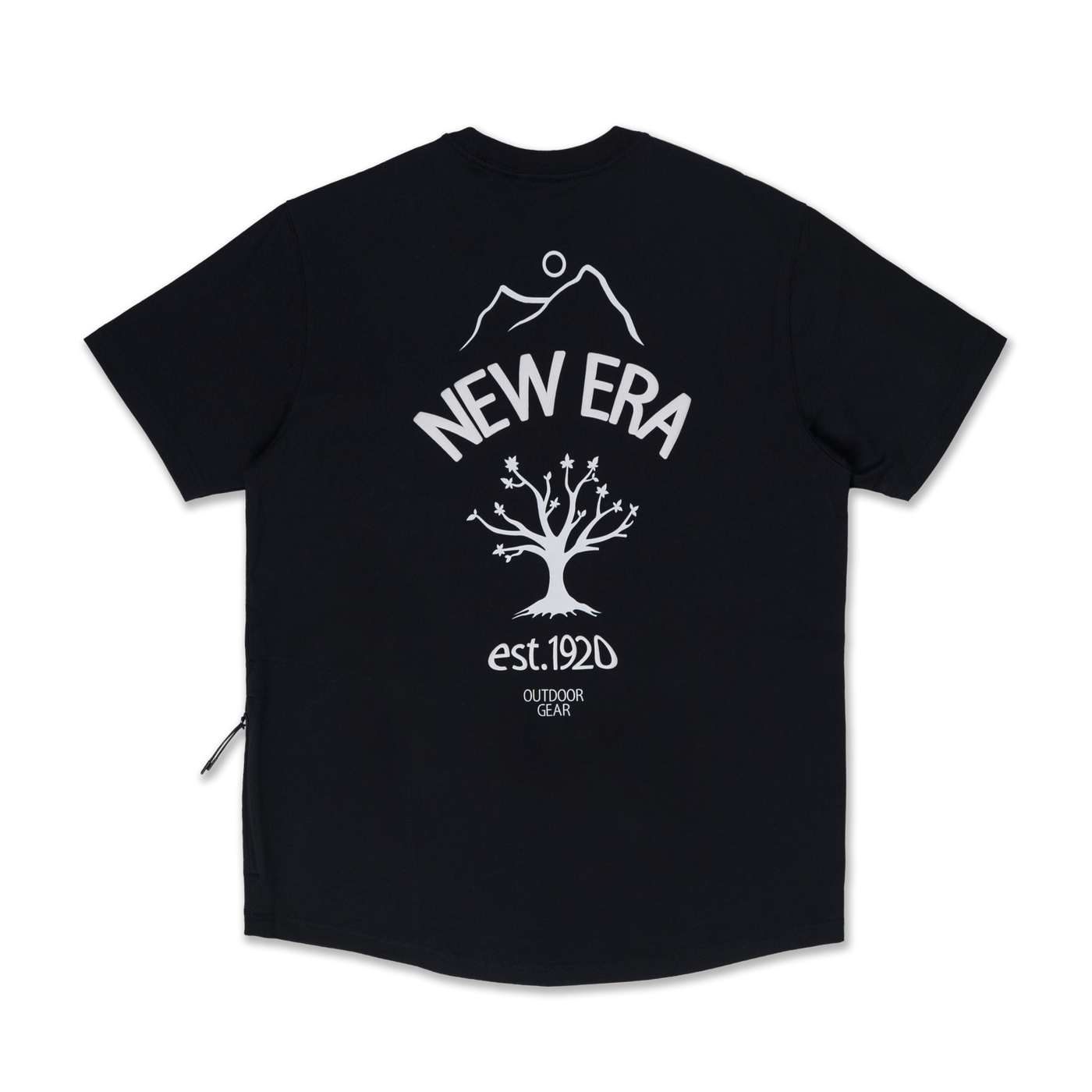 NEW ERA OUTDOOR NATURAL LOGO BLACK PERFORMANCE SHORT SLEEVE T-SHIRT