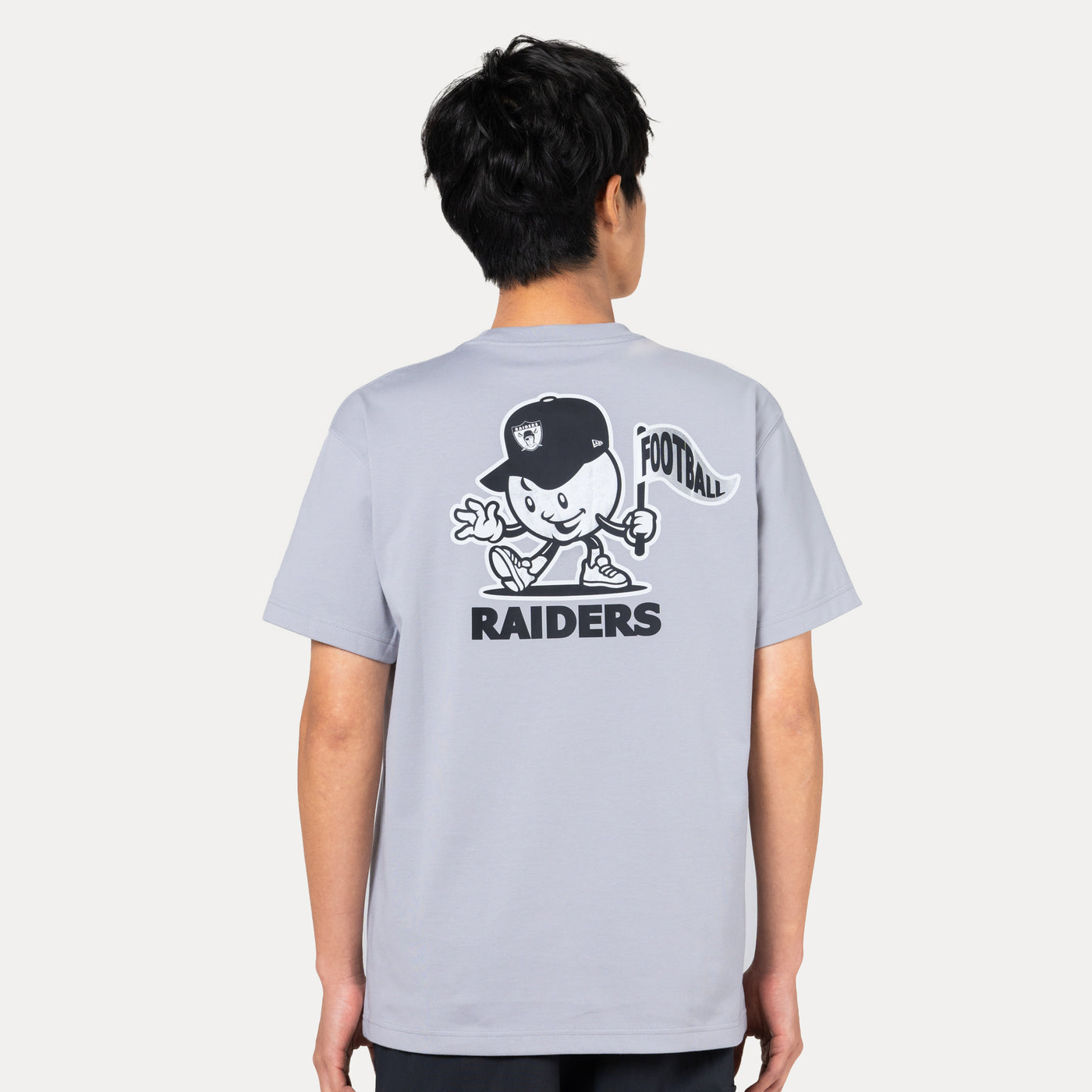 LAS VEGAS RAIDERS LEAGUE MIX DOLPHINE GREY REGULAR SHORT SLEEVE T-SHIRT