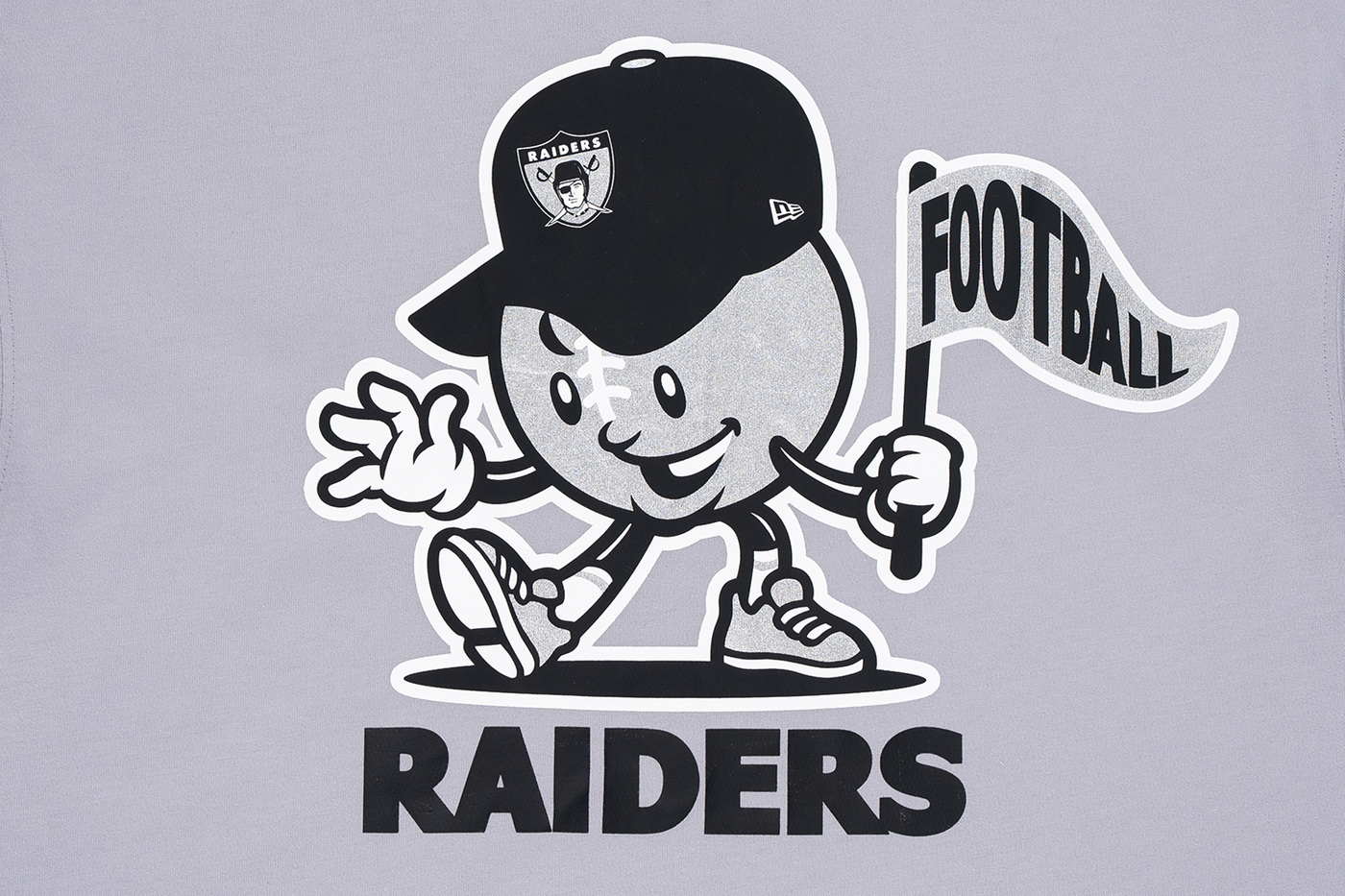 LAS VEGAS RAIDERS LEAGUE MIX DOLPHIN GREY REGULAR SHORT SLEEVE T-SHIRT