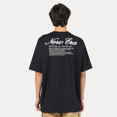 NEW ERA BASIC BLACK OVERSIZED SHORT SLEEVE T-SHIRT