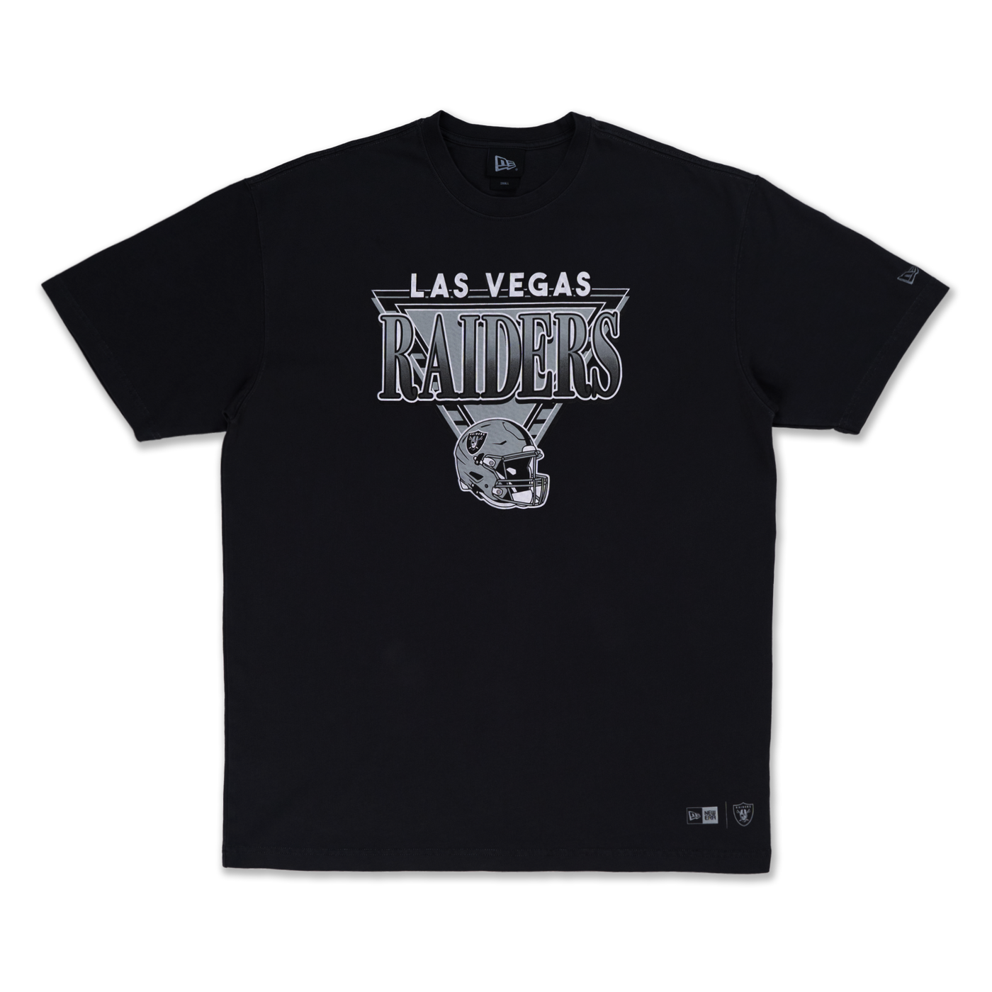 LAS VEGAS RAIDERS LEAGUE RETRO BLACK WASH OVERSIZED SHORT SLEEVE T-SHIRT