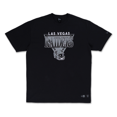 LAS VEGAS RAIDERS LEAGUE RETRO BLACK WASH OVERSIZED SHORT SLEEVE T-SHIRT