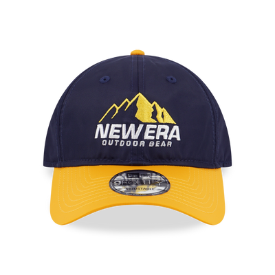 NEW ERA OUTDOOR BOLD COLOR A GOLD VISOR NAVY 9FORTY UNST CAP
