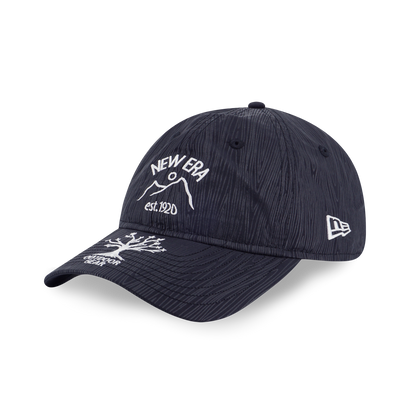 NEW ERA OUTDOOR NATURAL LOGO BLACK 9FORTY UNST LONG VISOR CAP