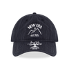 NEW ERA OUTDOOR NATURAL LOGO BLACK 9FORTY UNST LONG VISOR CAP