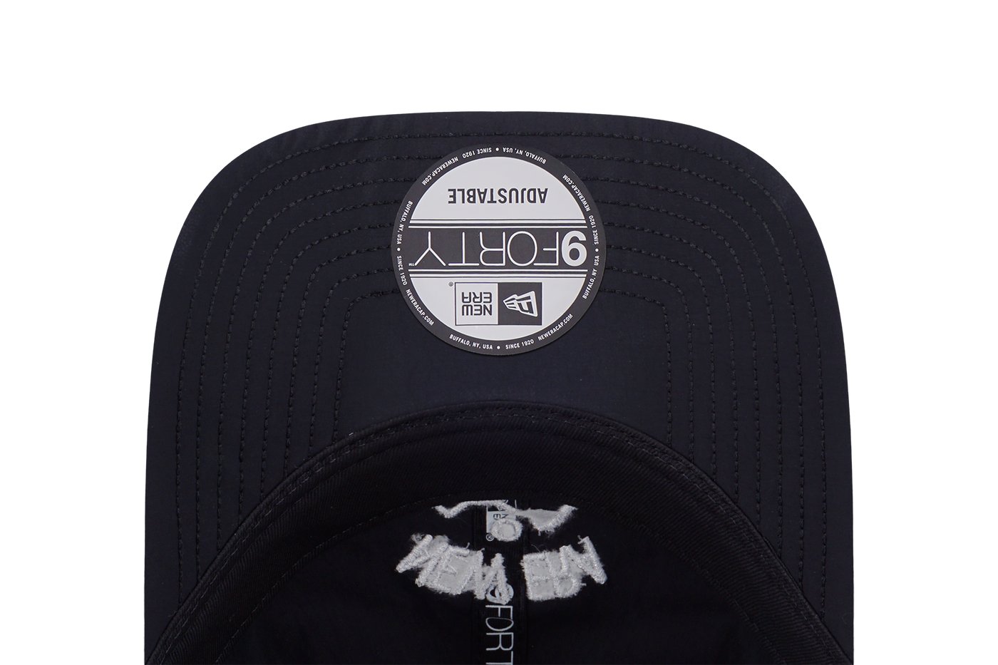 NEW ERA OUTDOOR NATURAL LOGO BLACK 9FORTY UNST LONG VISOR CAP