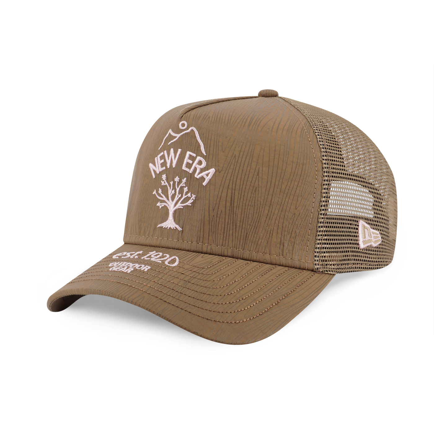 NEW ERA OUTDOOR NATURAL LOGO KHAKI 9FORTY AF TRUCKER CAP